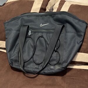 Nike Black Duffel Bag with White Logo